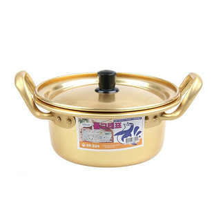 包邮韩国原装进口韩式汤锅拉面锅黄铝锅泡面锅方便面锅韩剧锅