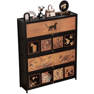 鞋柜家用门口入户收纳柜一体靠墙玄关鞋架子2025新款简易置物多层