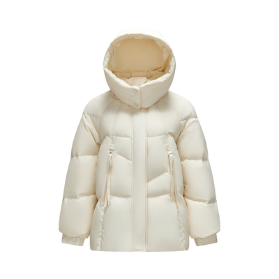 森马羽绒服女冬季中长款厚款80绒子宽松连帽质感简约百搭休闲外套