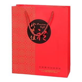 现货滋补品手拎袋珍贵佳礼手提袋燕窝海参虫草鹿茸石斛通用纸袋