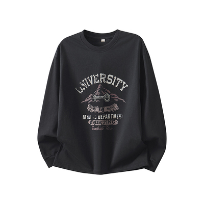 【305g重磅纯棉长袖t恤男士】