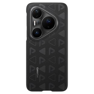 华为Pura80原装印花手机壳正品新款Pura80pro/pro+防摔超薄保护套高级感素皮男女P80个性简约高端官方原厂