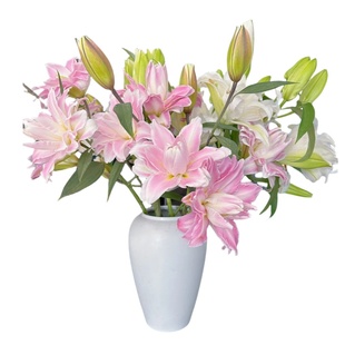 重瓣香水百合鲜花鲜切花云南直发花束家用插花顺丰次日达水养花卉