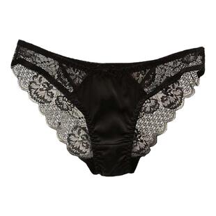 4条装 欧美丝绸缎面内裤女性感蕾丝透气 舒适诱惑少女三角裤