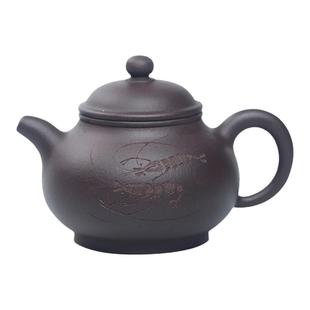 宜兴紫砂壶名家工艺师纯手工原矿老紫泥潘壶中式居家泡茶壶套组