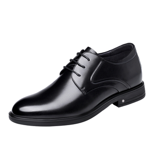 老人头皮鞋男款秋季男士商务正装内增高男鞋透气时尚休闲新郎婚鞋