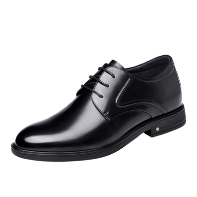 老人头内增高商务正装皮鞋男真皮