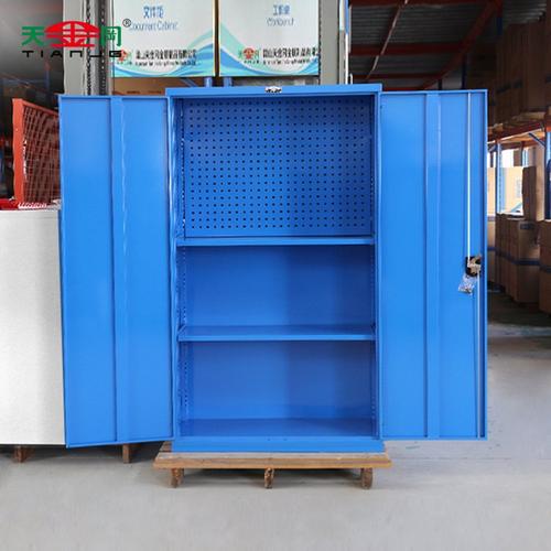 厂家定制重型双开门五金工具柜  车间挂钩置物柜 加厚储物柜