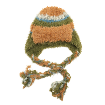 韩版百搭拼色流苏冬季毛线帽保暖