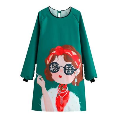 防水擦手长袖可爱创意暴富围裙