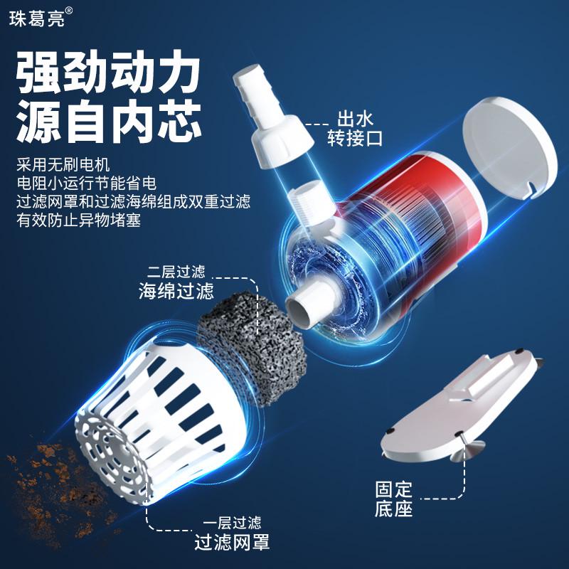 鱼缸潜水泵变频无刷直流泵可调水泵12V太阳能光伏水泵静音水陆用