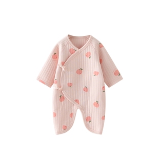 童泰新生婴儿衣服秋冬季纯棉初生宝宝连体衣保暖睡衣和尚服哈衣