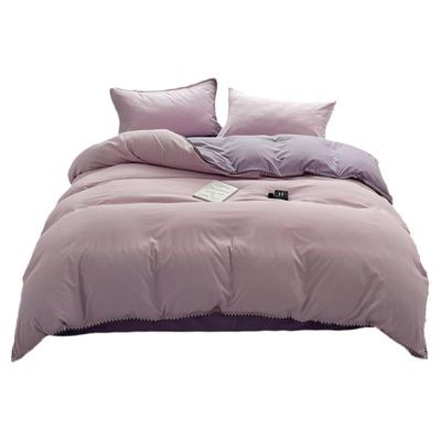 轻奢贝壳边床上四件套纯棉三件套