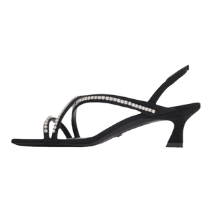 SW OASIS 50 CRYSTAL SLINGBACK SANDAL 交叉细带方头水晶凉鞋女