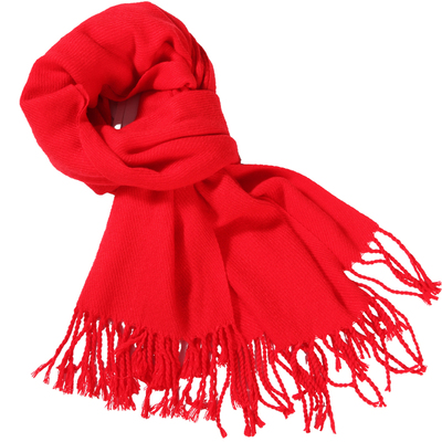 年会红围巾定制印字logo刺绣过寿同学聚会宗祠续谱活动围脖中国红