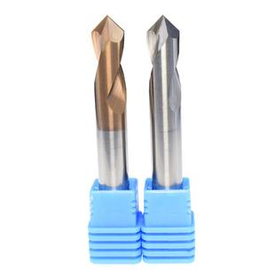 钨钢铣刀定点钻90度合金倒角刀直槽2刃螺旋定位钻120度中心钻60°