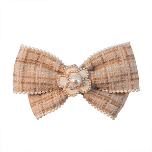 2025新款高端头饰发饰头花小香风蝴蝶结发夹女高马尾夹子发卡秋冬