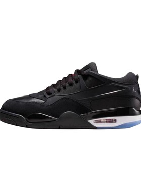 耐克男鞋air Jordan 4RM AJ4黑色运动鞋低帮复古篮球鞋FQ7939-009