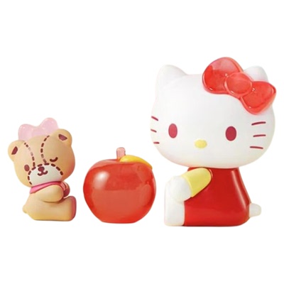 新品MINISO名创优品三丽鸥Hello Kitty气球庆典盲盒手办公仔摆件