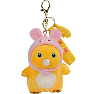 正版小奶龙钥匙扣挂件可爱小号吹吐泡泡公仔玩偶书包背包包包挂饰