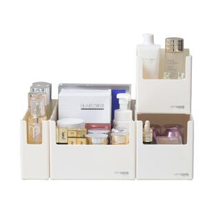 禧天龙纯白纹理直角收纳盒桌面高级感加深厨房橱柜抽屉高柜整理盒