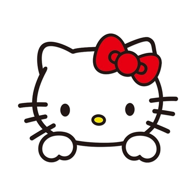 KT猫汽车贴纸防水防嗮撕掉不留胶