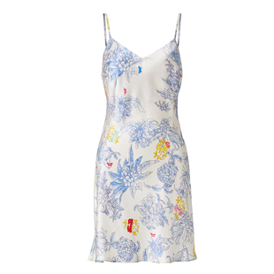 soie jardin3#花园热卖新款真丝朱伊纹印花吊带文艺透气亲肤睡裙