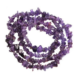 天然水晶碎石原石散珠DIY手链饰品项链发财树材料 黑发晶有孔