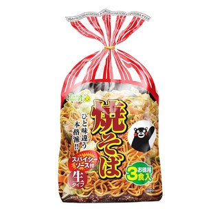 日本日式炒面进口高森3人份非油炸带调料铁板沙司真空五木速食面