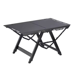 山野者户外家居折叠桌铝合金便携式烧烤桌三档升降野营野炊桌子