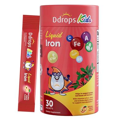 Ddrops滴卓思铁剂婴幼儿补铁剂儿童宝宝螯合铁贫血补血缺铁口服液