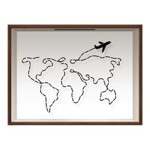 票根收藏盒旅行记录展示盒可遮挡电表箱装饰画车票储存盒挂画上墙