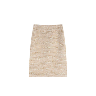 MANNALA丨“香中段”知性香风A字松紧腰膝下裙粗花呢半裙 Q9412