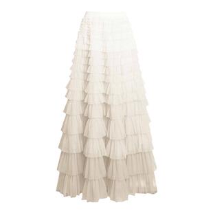 ANOTHER ONE安那迪奶白色渐变蛋糕裙小众设计感时尚半身裙