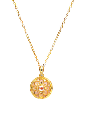 A2025新天然母贝月光石925银项链