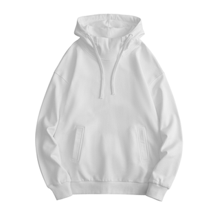 连帽卫衣男防风高领宽松长袖T恤螺纹领纯色运动打底衫秋冬季外套