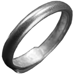 纯银手工素圈古法银戒指情侣一对复古女单戒男简约活口原创对戒细