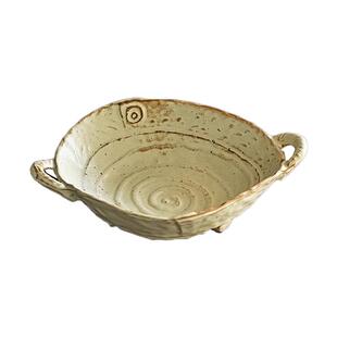 JOJO'S L. PD.Flutter.家用手工高级果盘沙拉碗餐具粗陶 | 颤振