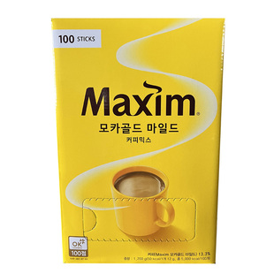 韩国进口正品麦馨咖啡Maxim摩卡速溶咖啡三合一黄麦馨100条礼盒装