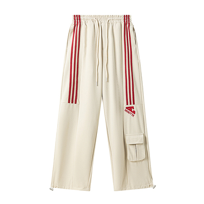 美式运动卫裤工装直筒裤子