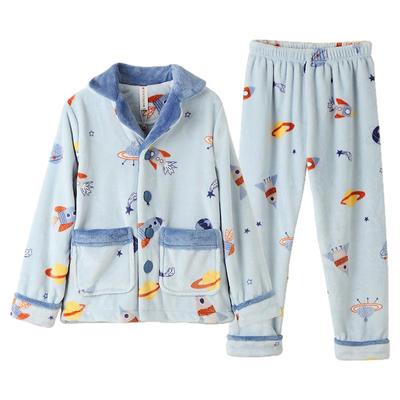 芬腾服饰男童秋冬睡衣珊瑚绒加厚