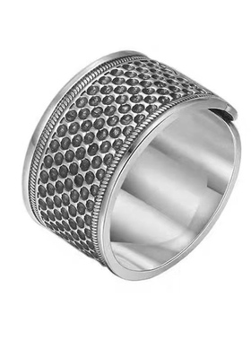 吉祥如意加厚顶针足银