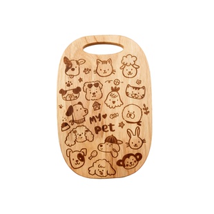 可爱卡通木质切菜板小号家用厨房切水果砧板辅食案板面包板托盘