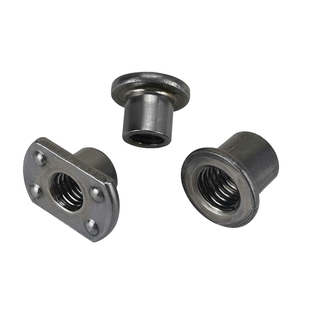 T型螺母加厚焊接螺母冷镦铁板圆螺帽英制细牙螺母本色T帽M6M8M10