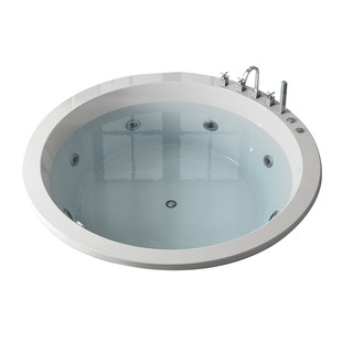碧洋圆形浴缸嵌入式亚克力家用双人冲浪按摩恒温酒店大浴池1-2米