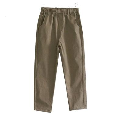 中小学生卡其色纯棉休闲运动校裤