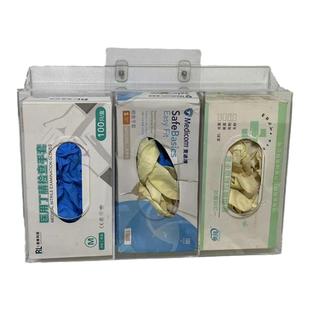 工厂定制挂墙式亚克力口罩盒帽子盒鞋套盒乳胶手套头套胶套收纳盒