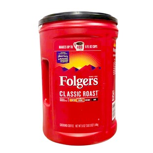 美国直邮Folgers福爵速溶咖啡粉中重度烘焙免煮纯咖啡冲饮1.24kg