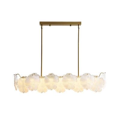 飞朵 法式轻奢餐厅吊灯2025年新款高级感奶油风玻璃氛围感花瓣灯