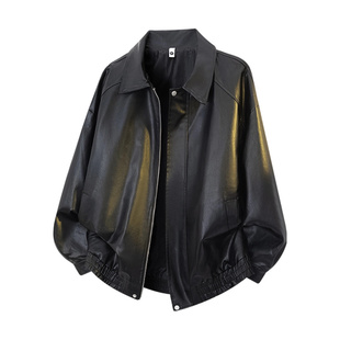 NASA STUSY美式复古2026秋装新款男款夹克工装皮衣高级感外套